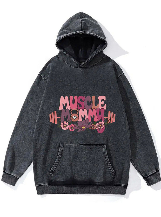 Muscle Mommy Washed Gym Hoodie