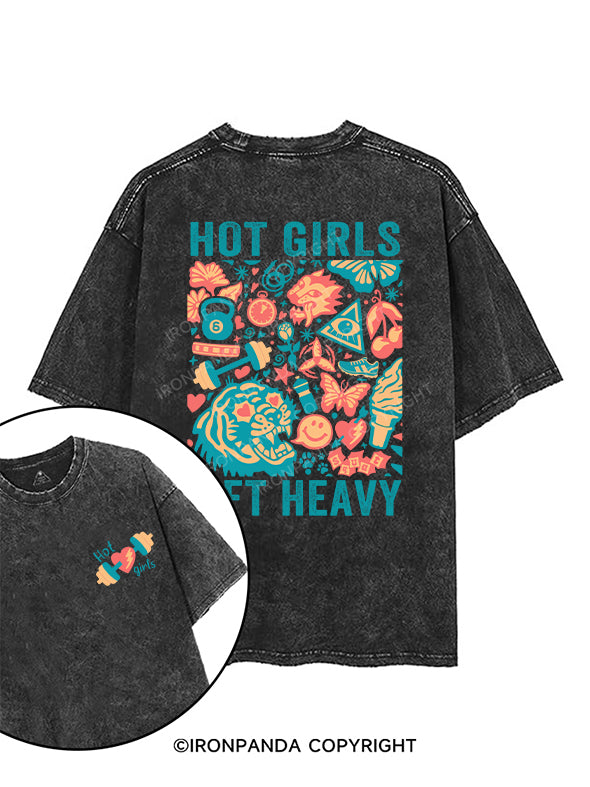Hot girls lift heavy printed Gym Shirt