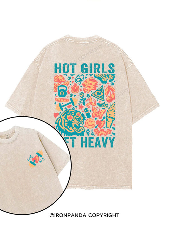 Hot girls lift heavy printed Gym Shirt