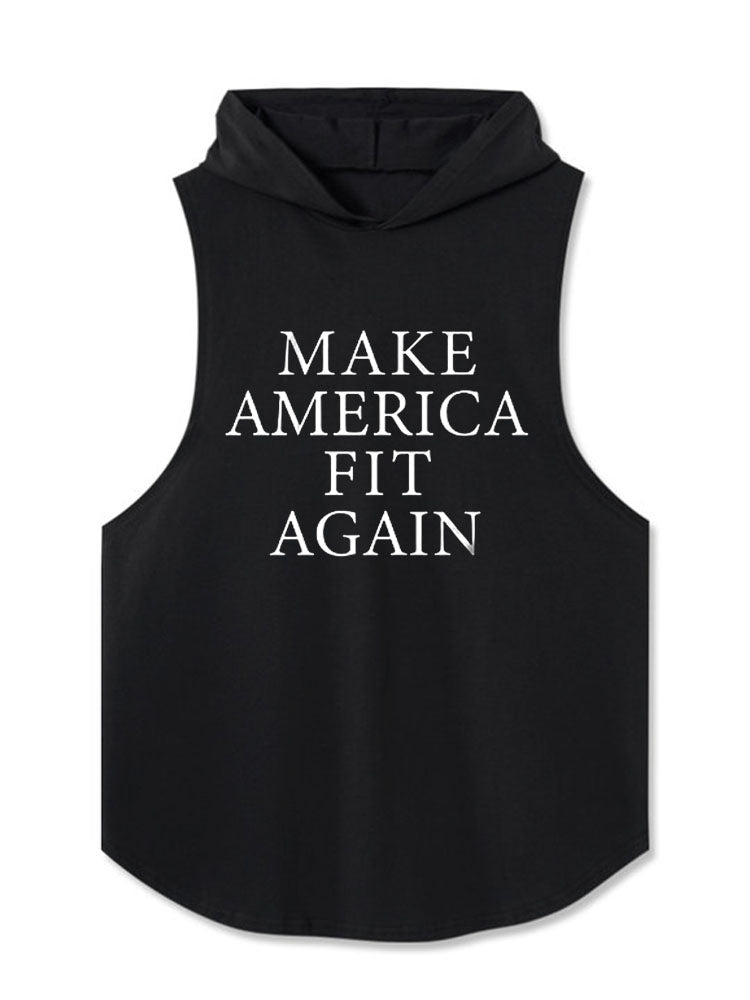 MAKE AMERICA FIT AGAIN Hooded Tank