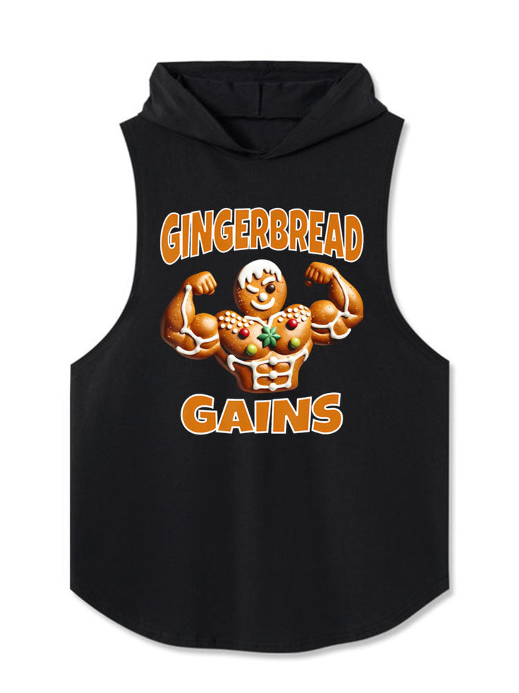 GINGERBREAD GAINS Hooded Tank