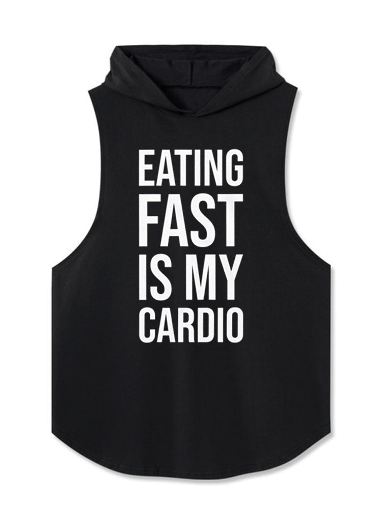 Eating Fast Is My Cardio Hooded Tank