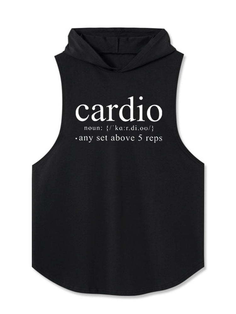cardio – any set above 5 reps Hooded Tank
