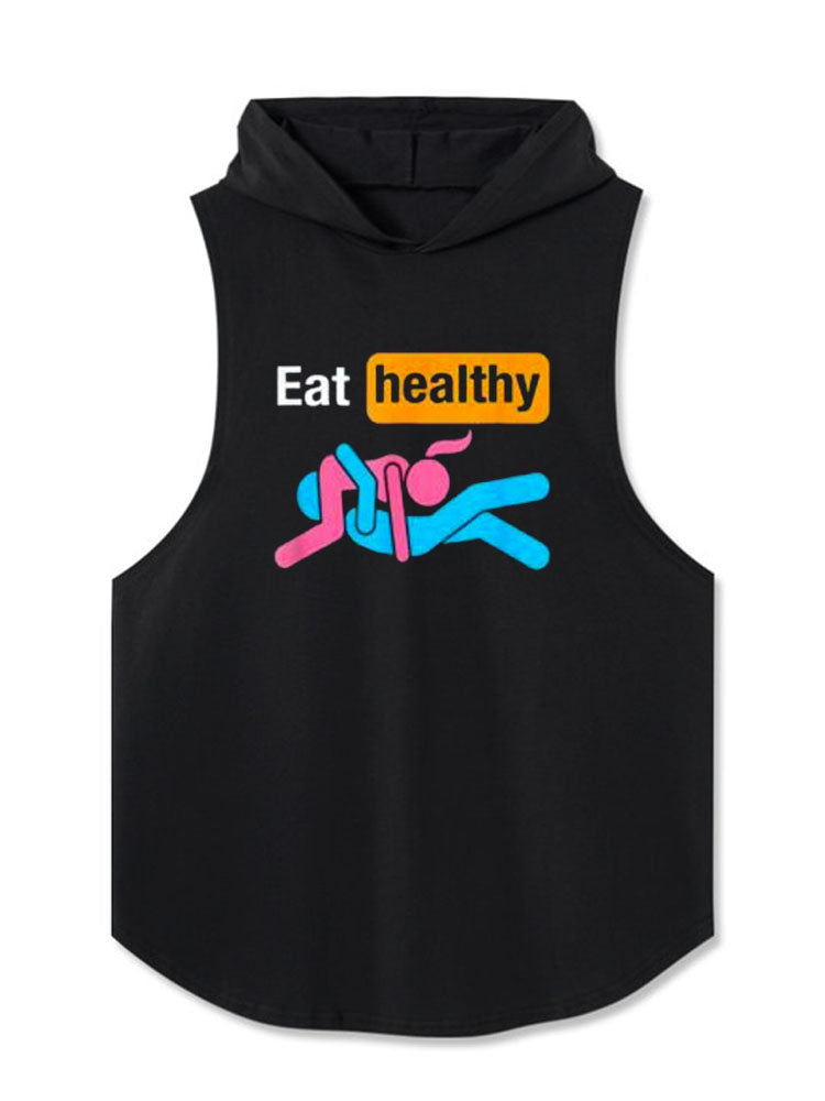 eat healthily Hooded Tank