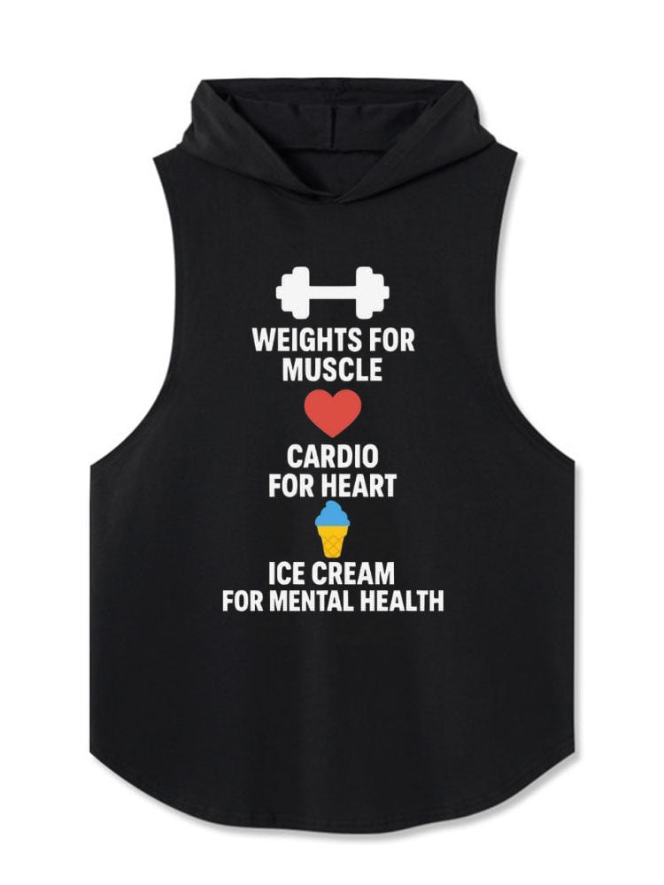 ICE CREAM FOR MENTAL HEALTH Hooded Tank