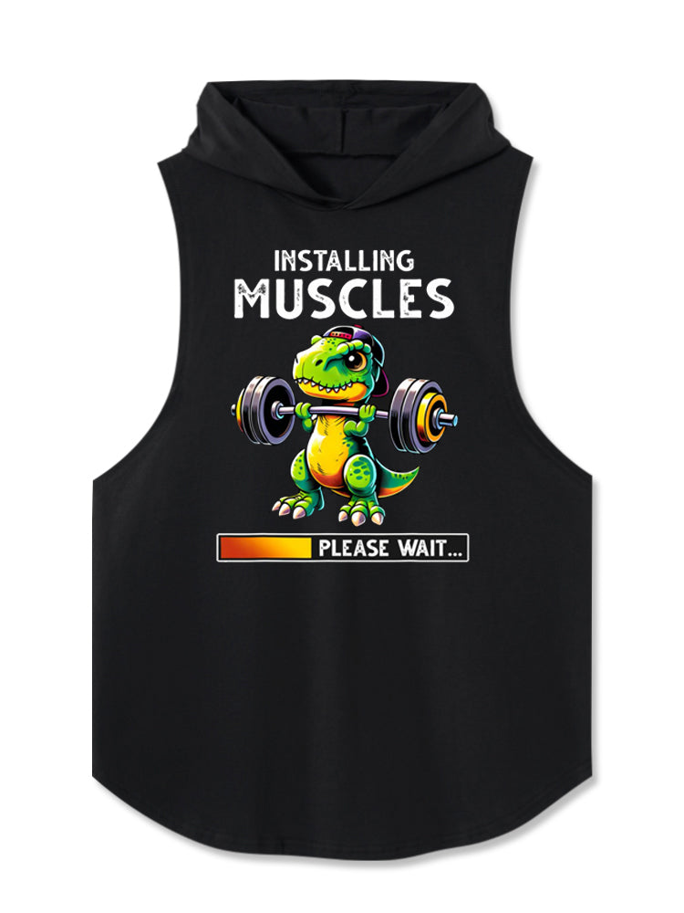 Installing Muscles Please Wait Dino Hooded Tank