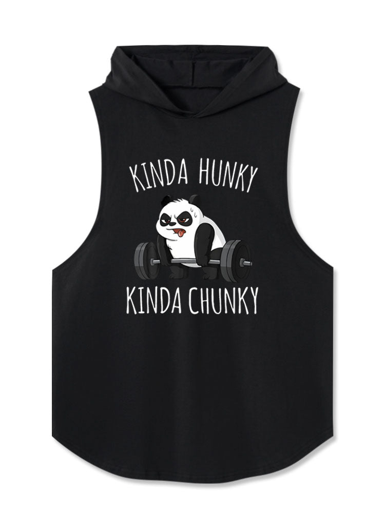Kinda Hunky Kinda Chunky Panda Hooded Tank