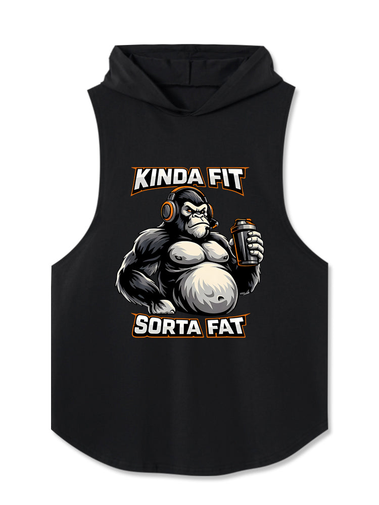 Kinda Fit Sorta Fat Chimpanzees Hooded Tank