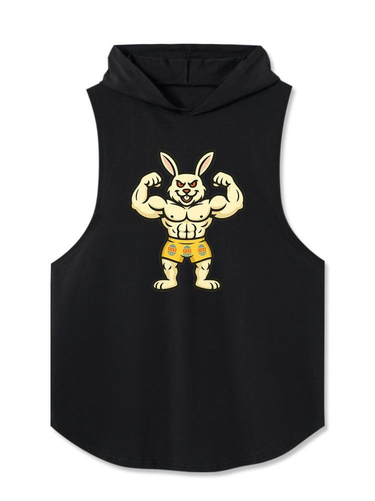 Easter Bunny Bodybuilder Daddy Hooded Tank