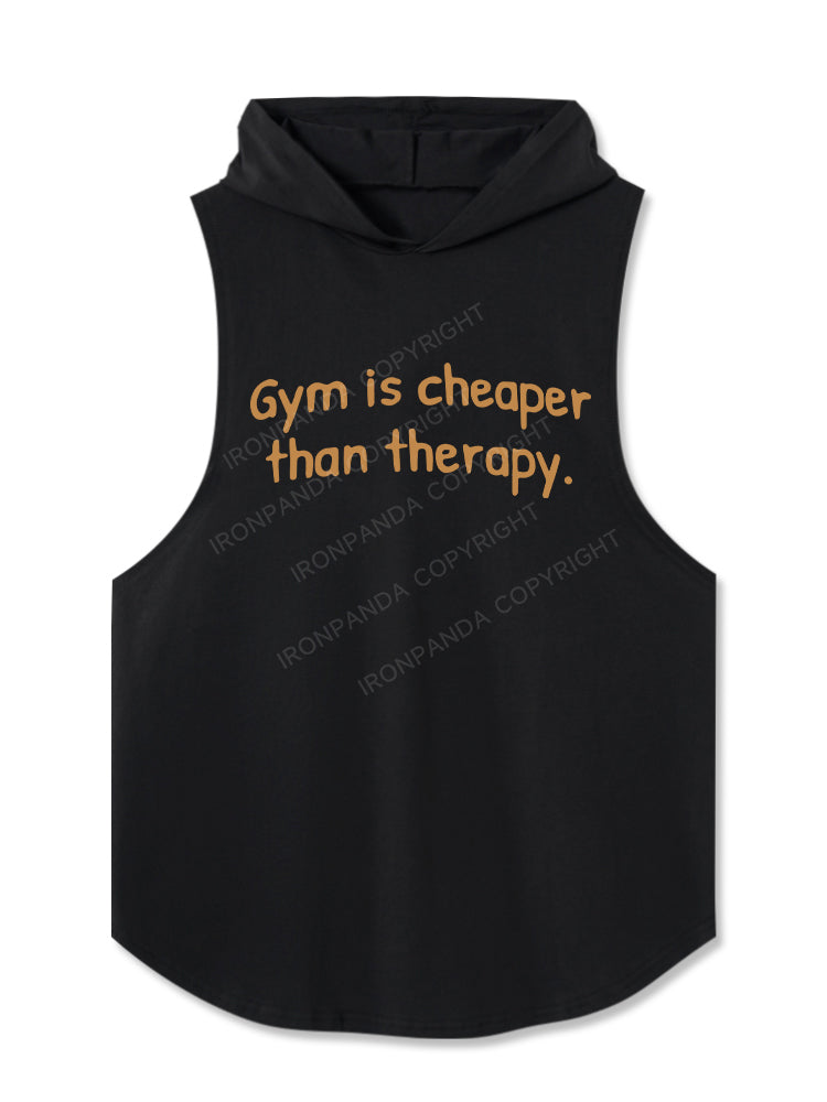 Gym is cheaper than therapy Hooded Tank