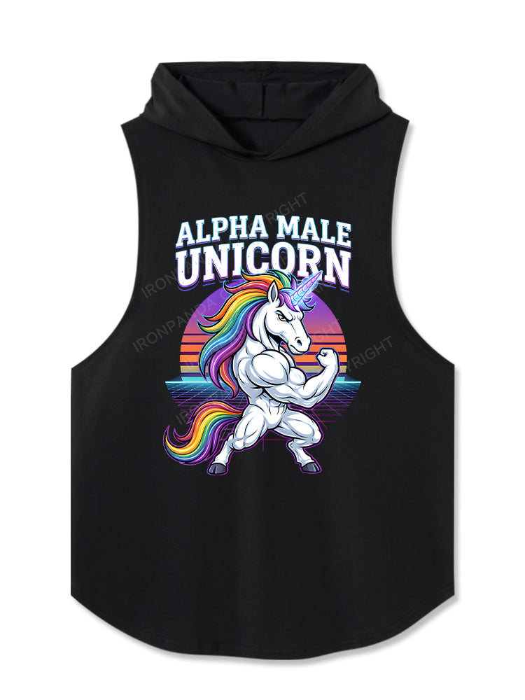 ALPHA MALE UNICORN Hooded Tank