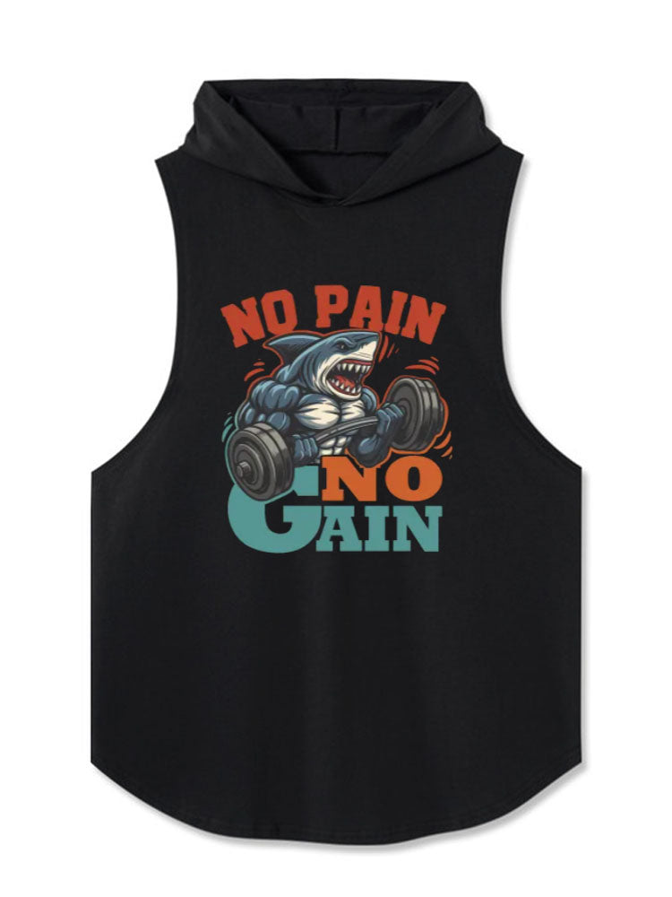 NO PAIN NO GAI Hooded Tank