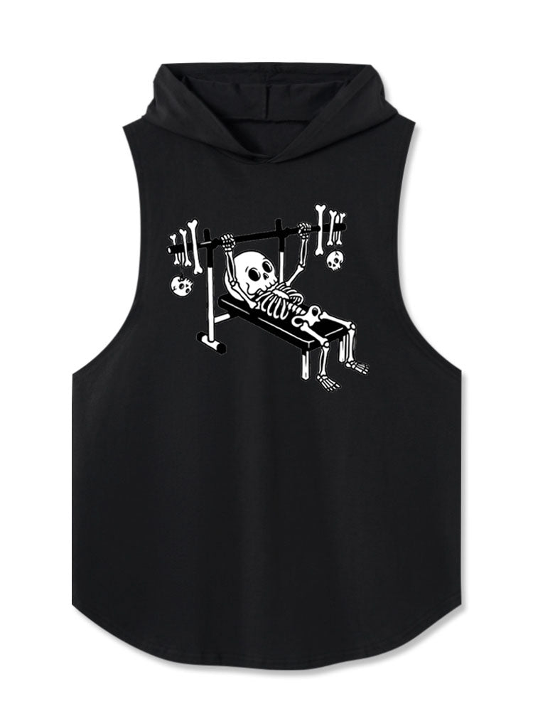 Skeleton Bench Press Hooded Tank