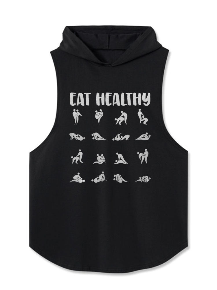 EAT HEALTHY Hooded Tank