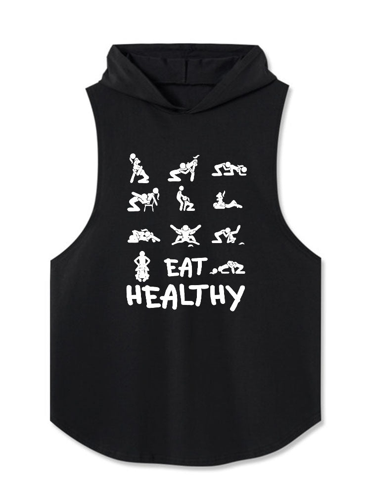 EAT HEALTHY Hooded Tank