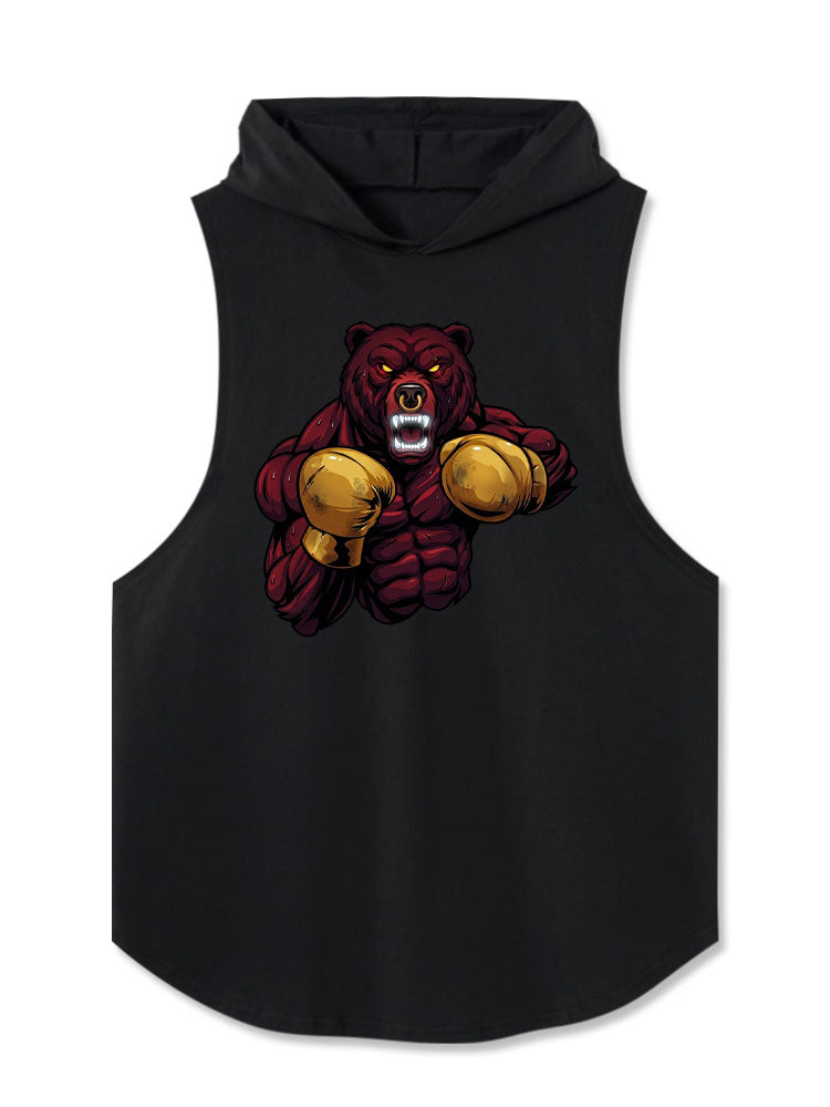 Boxing Bear Fierce Fighter Hooded Tank
