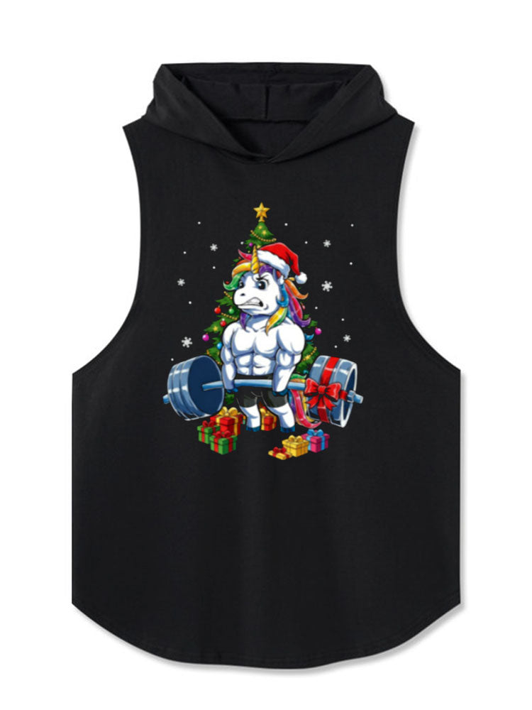Christmas Unicorn Hooded Tank
