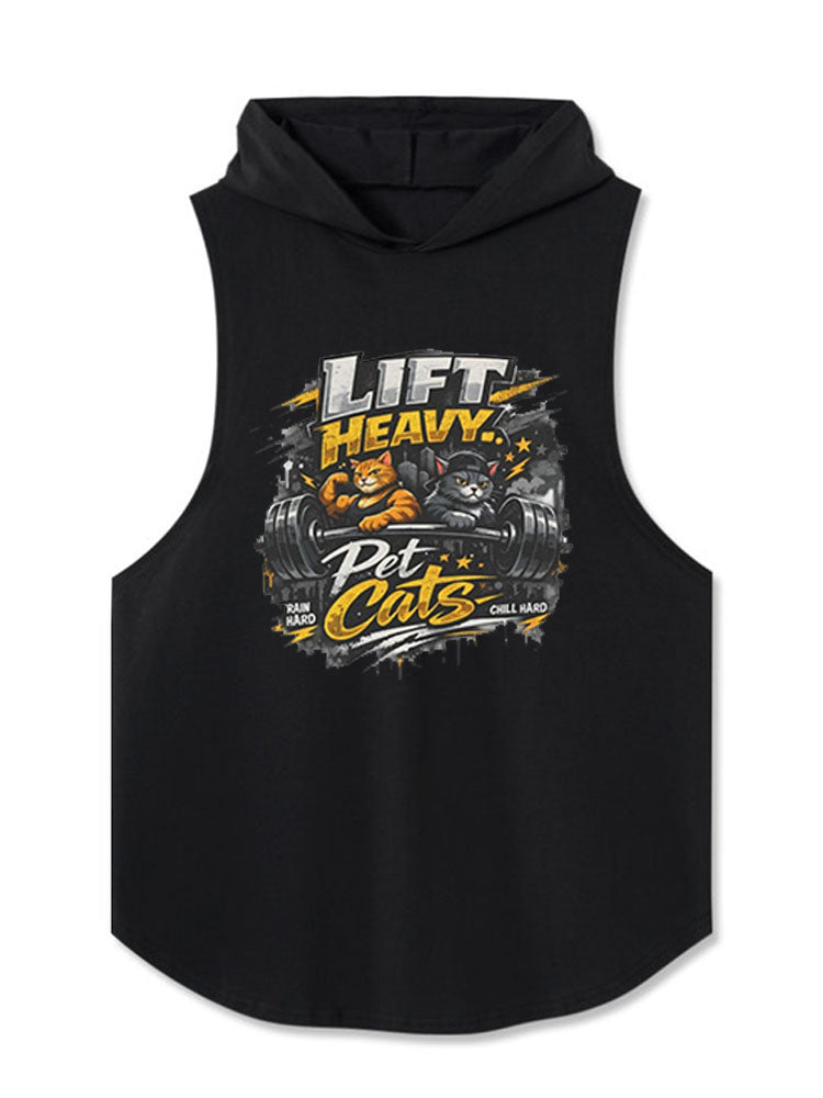 LIFT HEAVY PET CATS Hooded Tank