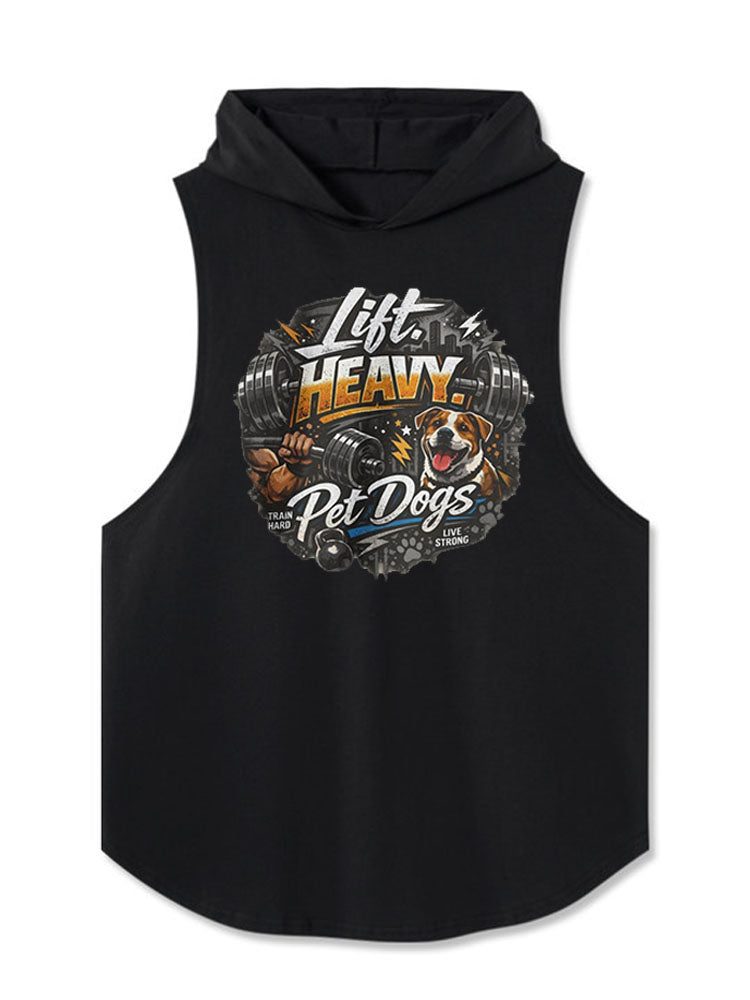 LIFT HEAVY PET DOGS Hooded Tank