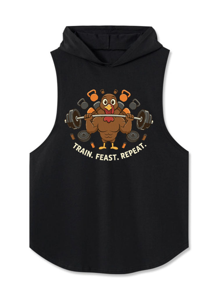 TRAIN. FEAST. REPEAT. Hooded Tank
