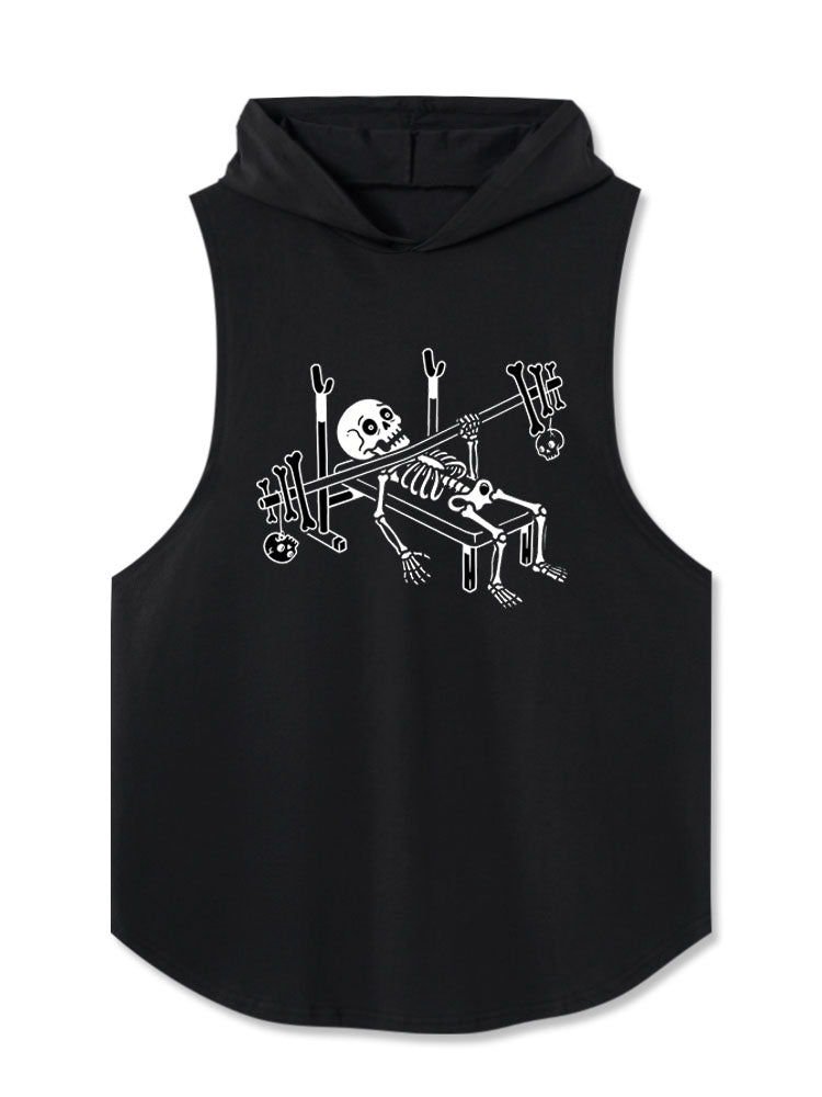 Skeleton Bench Press Hooded Tank