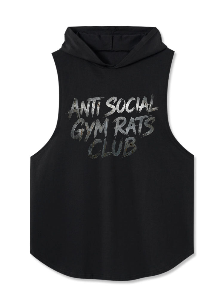Anti Social Gym Rats Club Hooded Tank