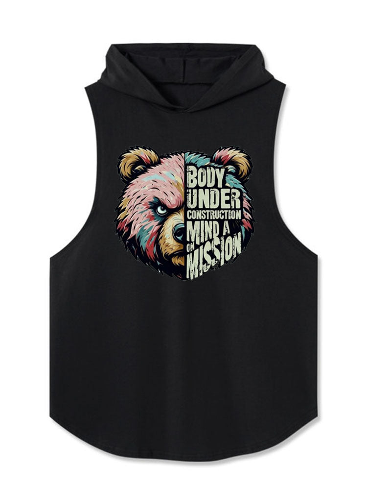 BODY UNDER CONSTRUCTION MIND ON A MISSION Hooded Tank