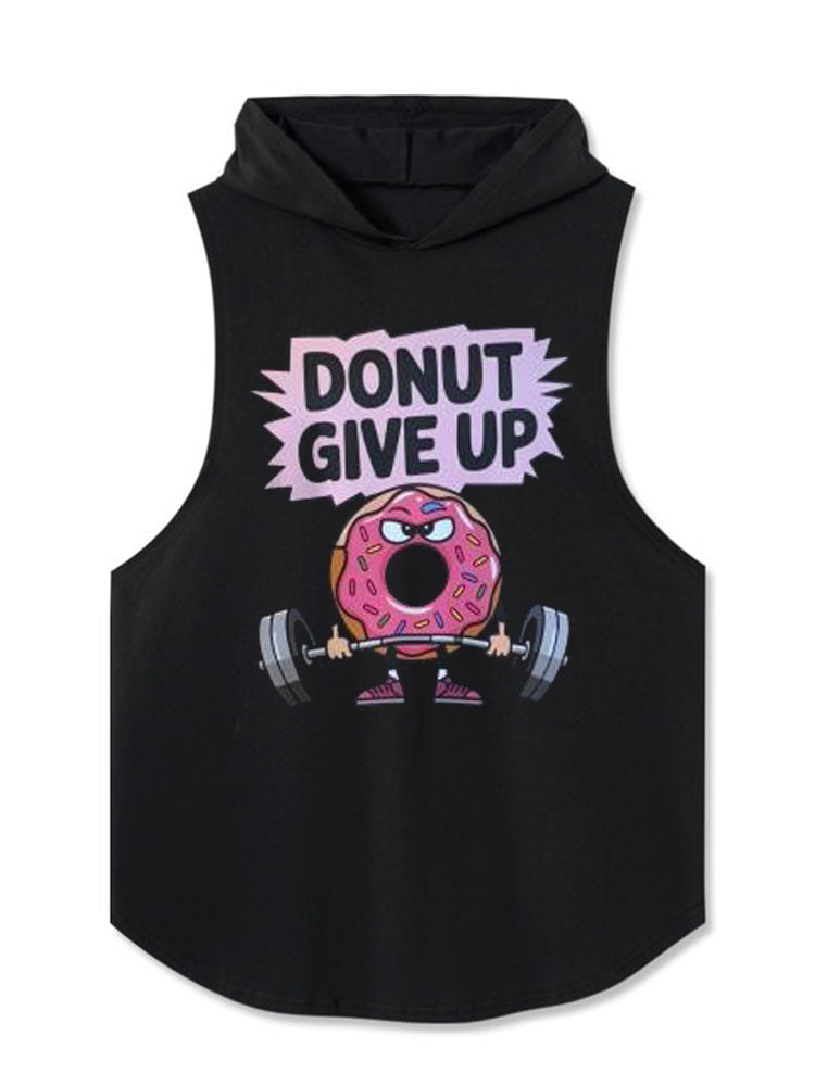 DONUT GIVE UP Hooded Tank