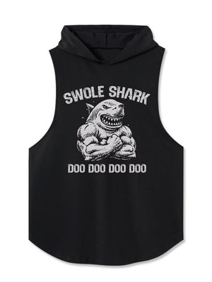 IronPandafit SWOLE SHARK DOO DOO DOO DOO Hooded Tank For Sale