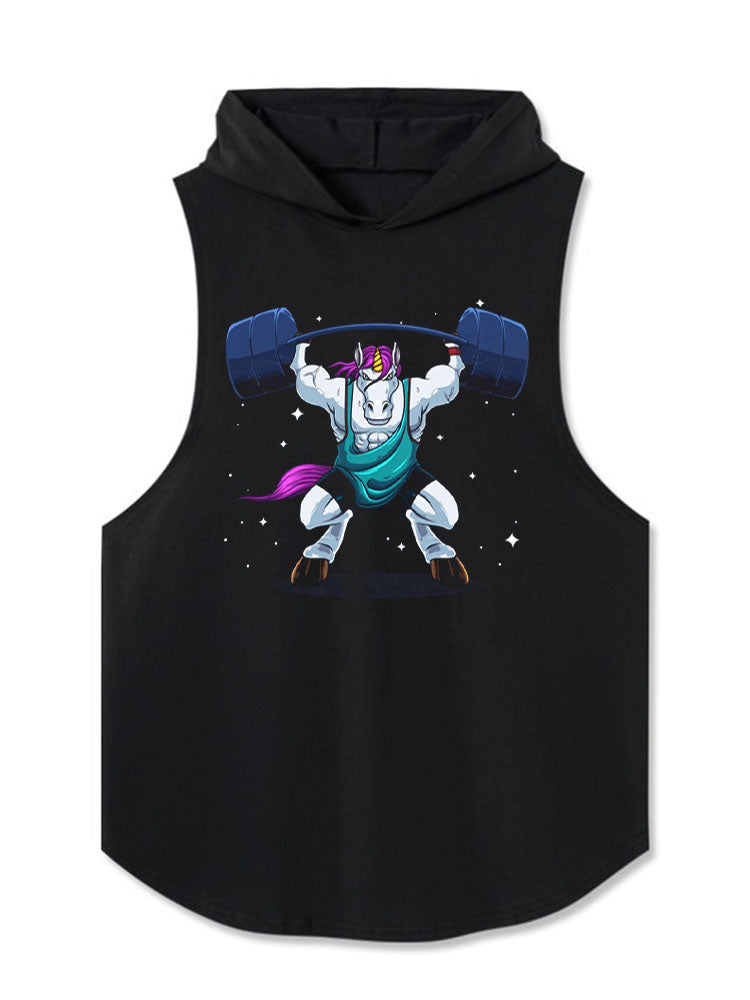 Weightlifting Unicorn Hooded Tank