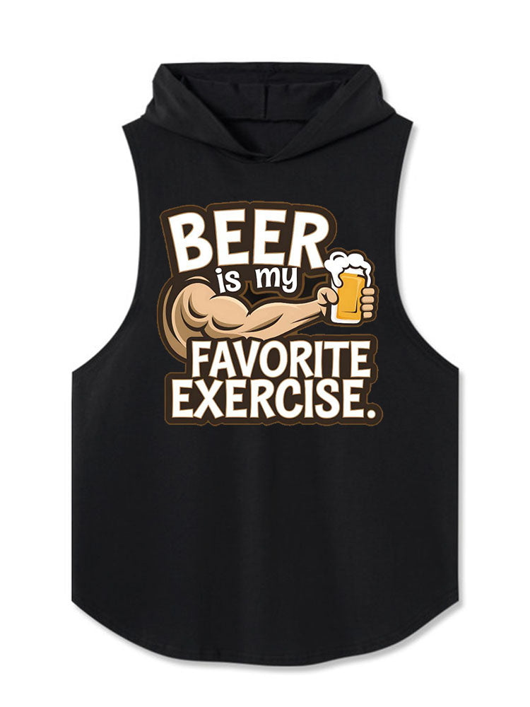 Beer is my favorite exercise Hooded Tank