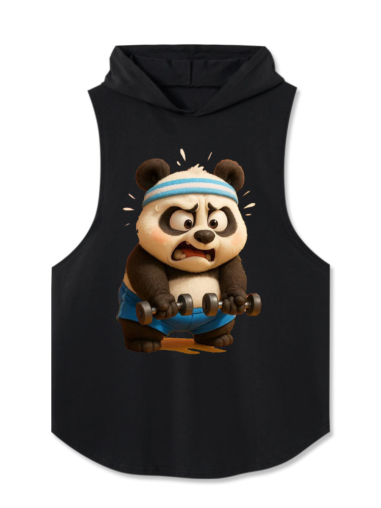 if I die I die panda Hooded Tank