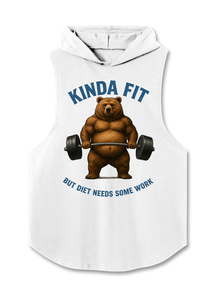 KINDA FIT BUT DIET NEEDS SOME WORK Hooded Tank