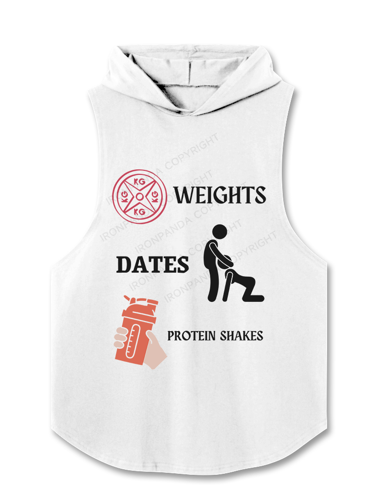 Weight Dates Protein Shakes Hooded Tank