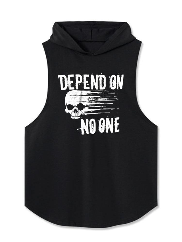 DEPEND ON NO ONE Hooded Tank