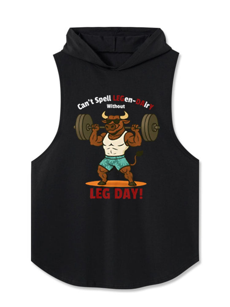 Can’t spell legendary without LEG DAY! Hooded Tank