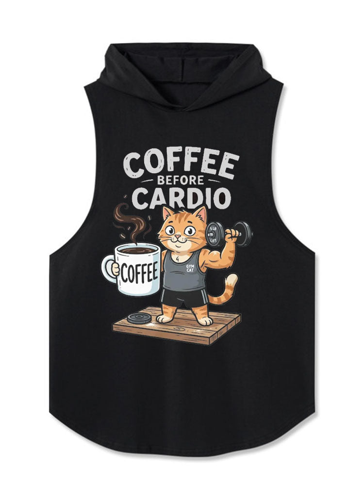 COFFEE BEFORE CARDIO Hooded Tank