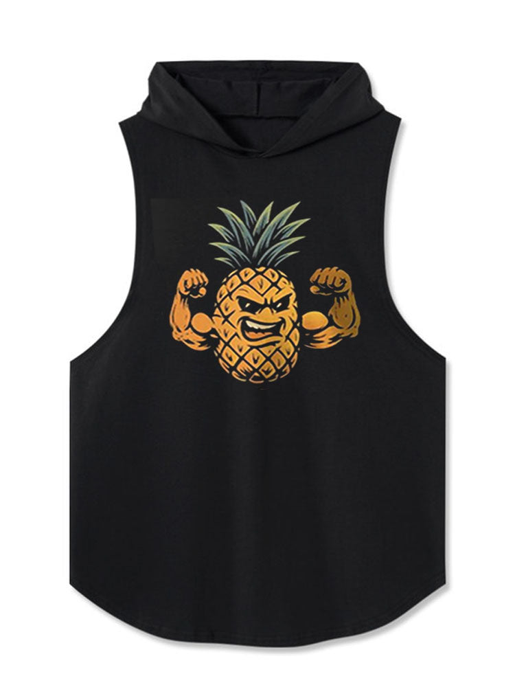 Muscular Pineapple Hooded Tank