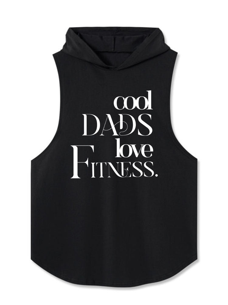 cool DADS love FITNESS Hooded Tank