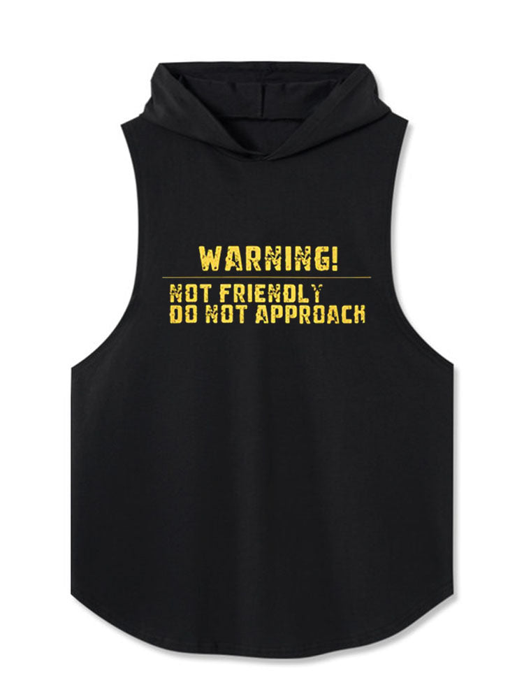 NOT FRIENDLY DO NOT APPROACH Hooded Tank