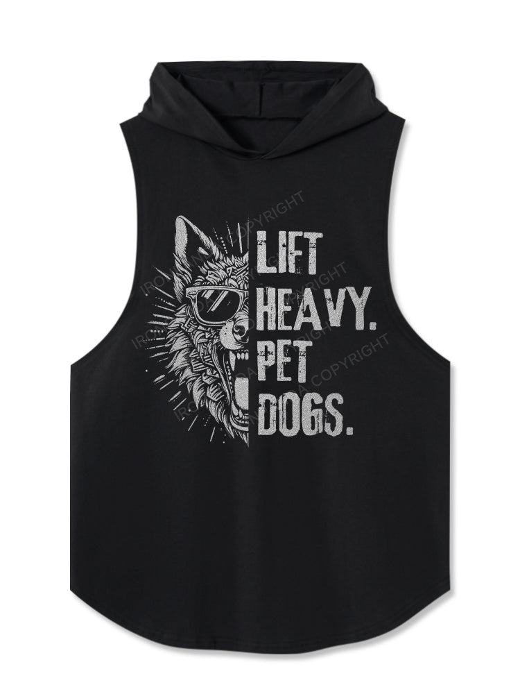 Lift Heavy Pet Dogs Hooded Tank