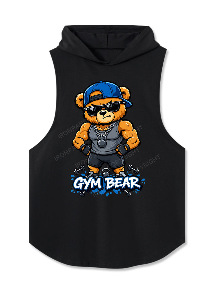gym bear Hooded Tank