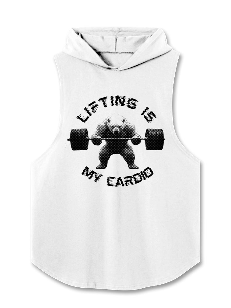 Lifting is my cardio Hooded Tank