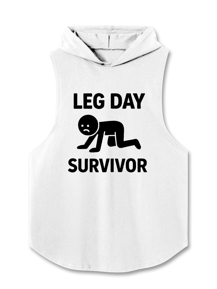LEG DAY SURVIVOR Hooded Tank