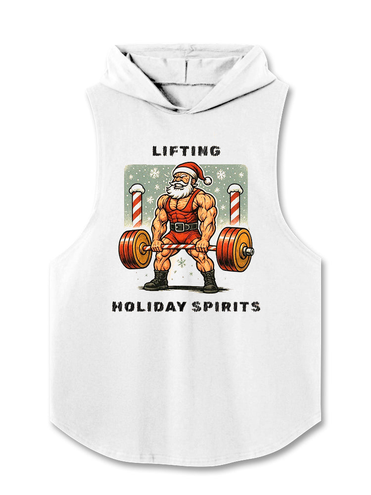 LIFTING HOLIDAY SPIRITS Hooded Tank