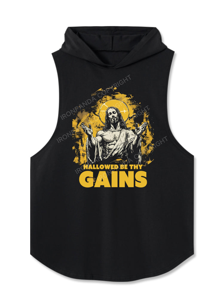 HALLOWED BE THY GAINS Hooded Tank