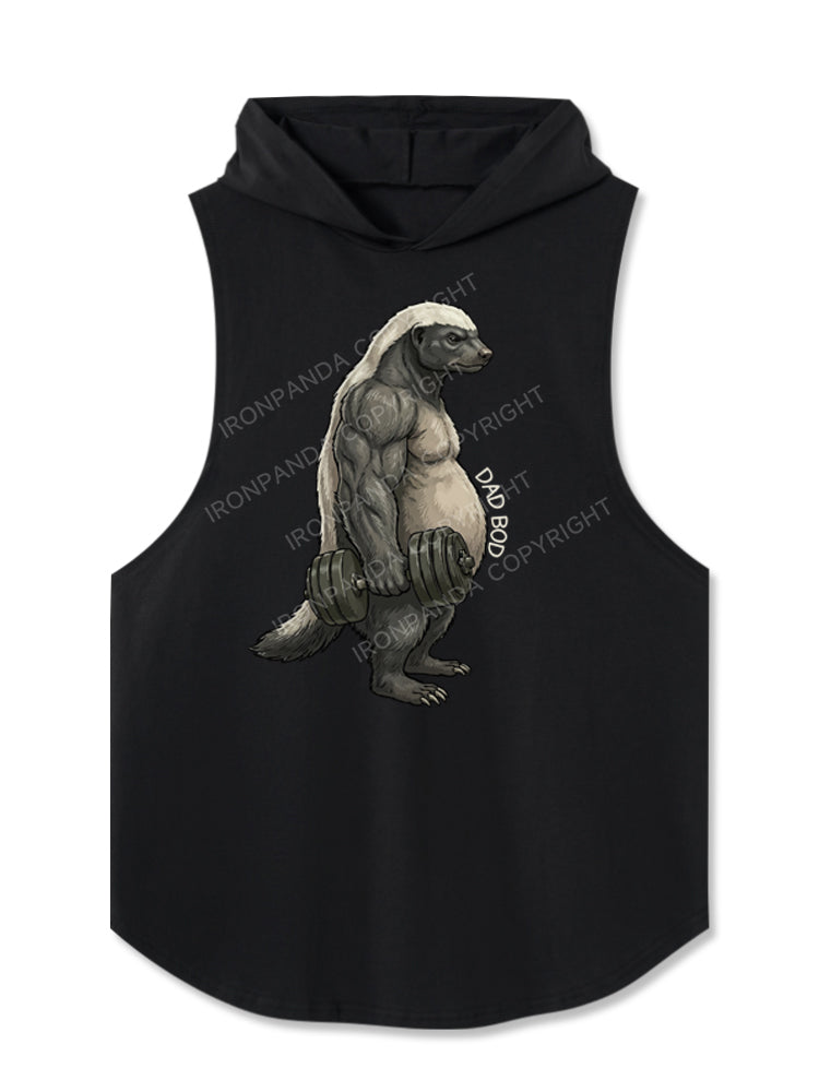 Honey badger Dad Bod Hooded Tank