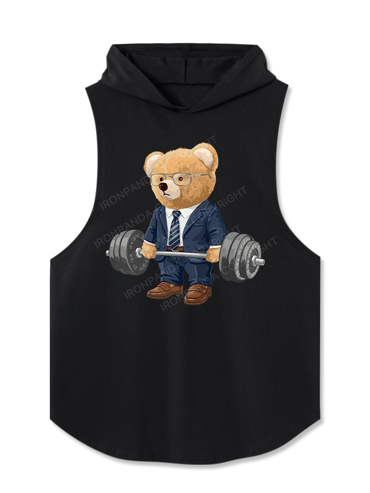 Exercise Bear  Hooded Tank
