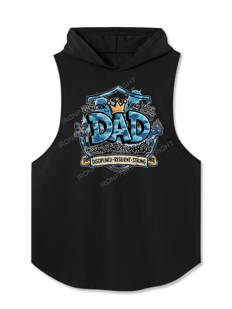 Dad The Roles Hooded Tank