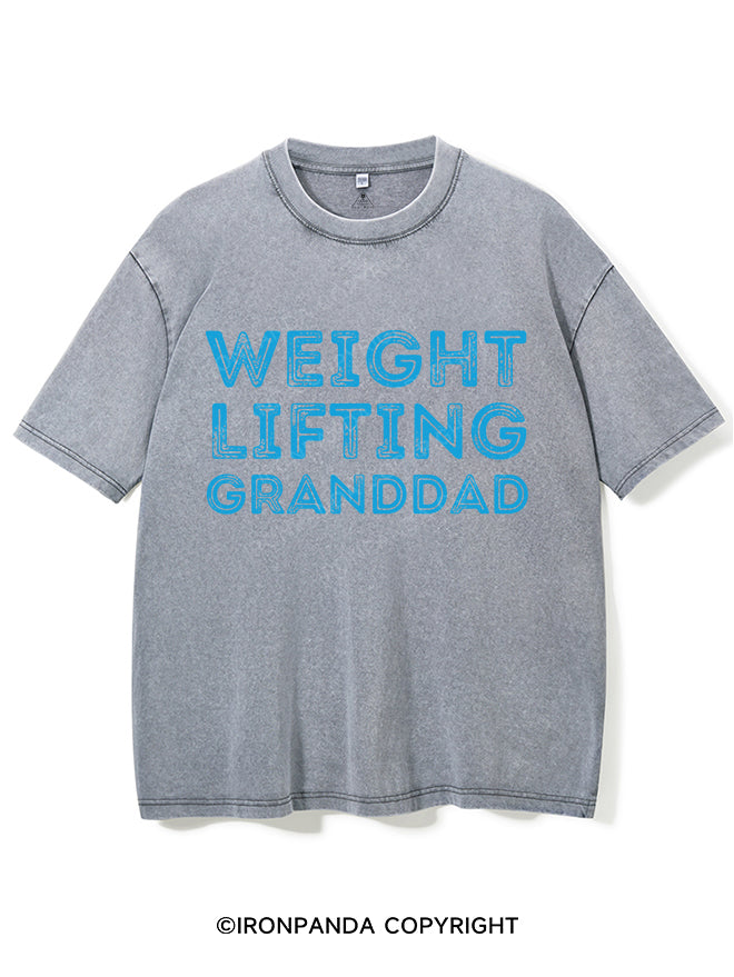 WEIGHT LIFTING GRANDDAD Washed Gym Shirt